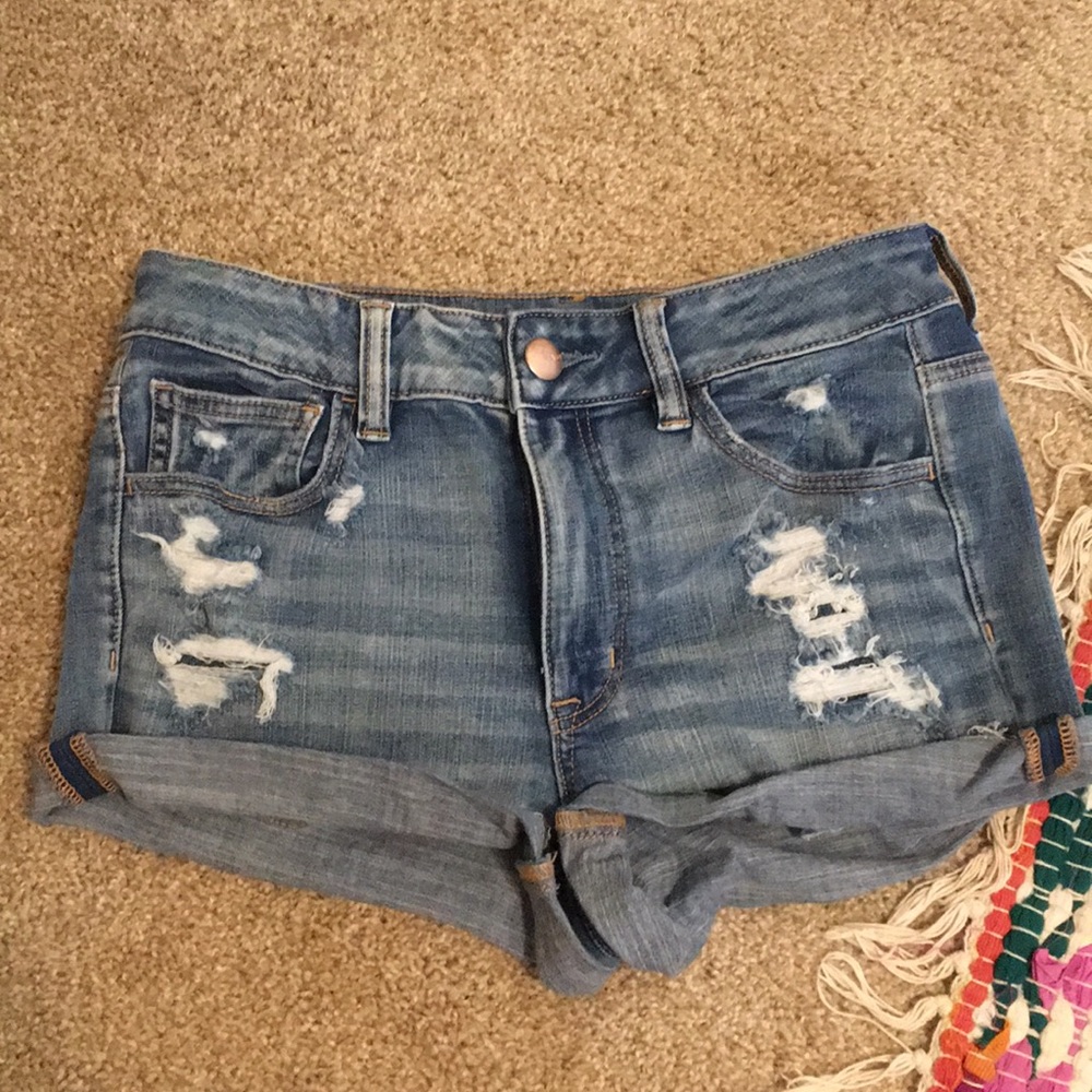 AEO high rise Jean Shorts